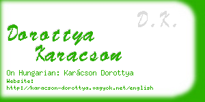 dorottya karacson business card