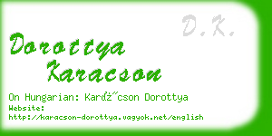 dorottya karacson business card